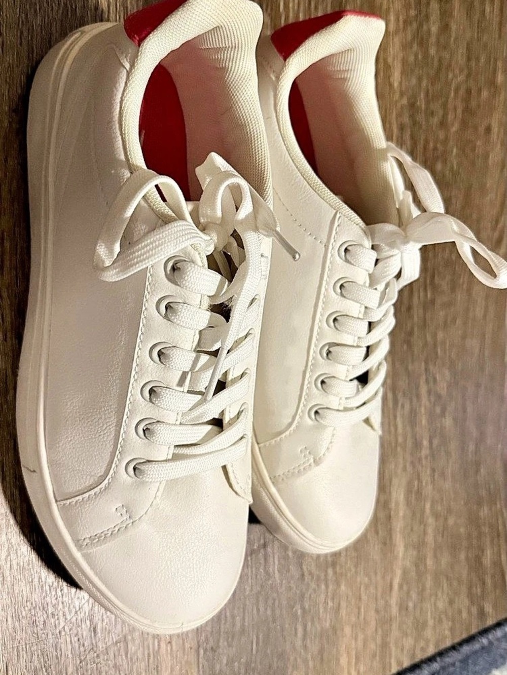 Crane White Lace-Up Sneakers